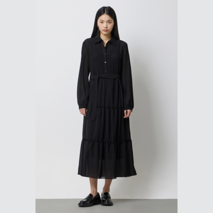 시슬리 하트핀 핀턱 티어드 원피스SAOP01511