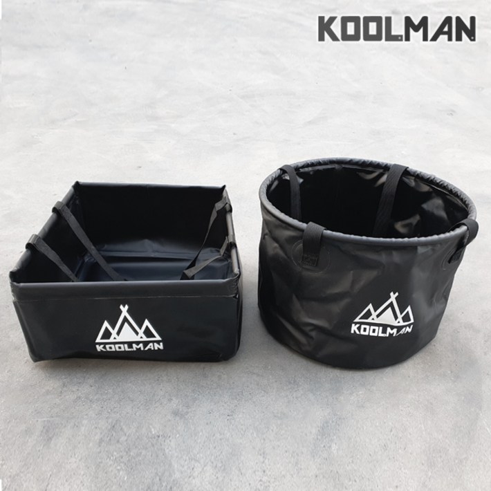KOOLMAN쿨맨 다용도 캠핑 설거지통 20L, 캠핑 설거지통 블랙사각형 KOOLMAN쿨맨 다용도 캠핑 설거지통 20L, 캠핑 설거지통 블랙사각형