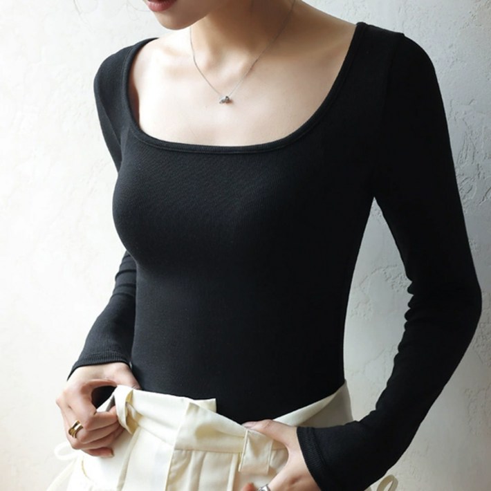 레일라 메이런 스퀘어넥 긴팔티 S25SPT031811