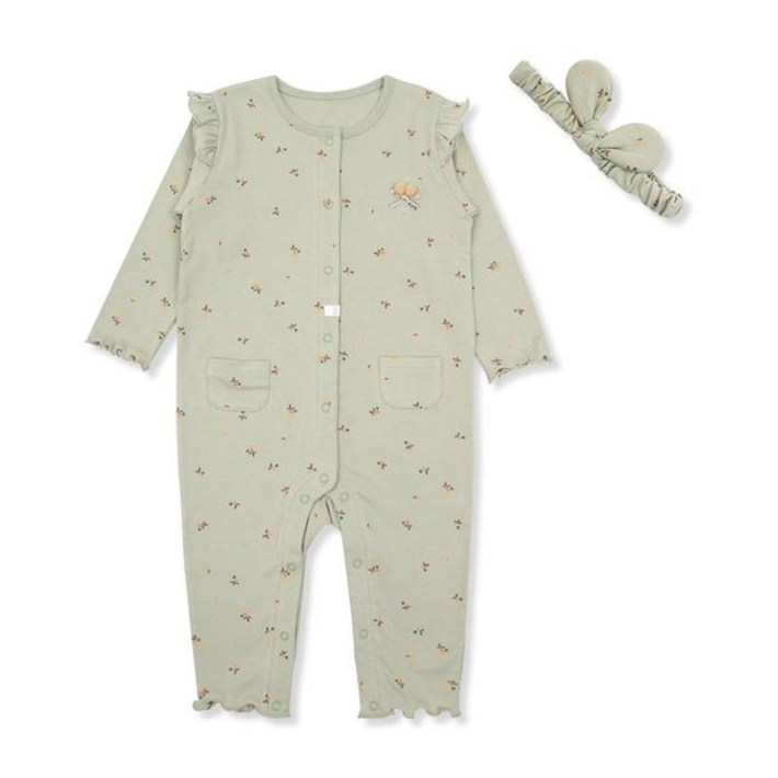 오가닉맘 체리니긴소우주복헤어밴드세트 MIZLQE07