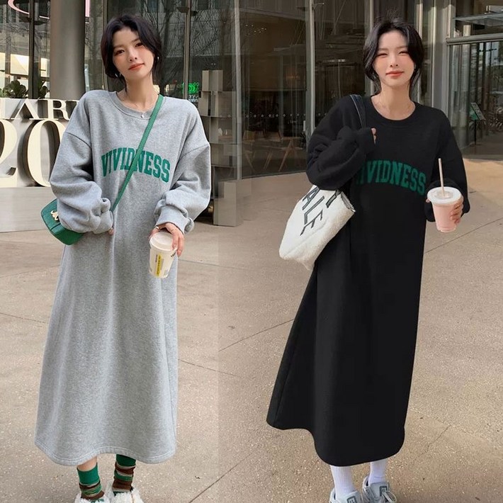 투이스타 시드니 기모 긴팔 롱 원피스 2Color 투이스타 시드니 기모 긴팔 롱 원피스 2Color