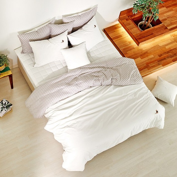 닥스 침구 고밀도 바버 화이트9 퀼트이불 싱글