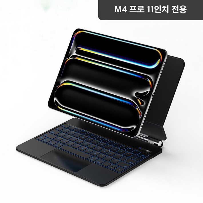 제이런 아이패드 매직키보드 구조독 프로 11 에어456 프로 12.9 에어 6 13, 블랙영어, 영어자판, 제조사축