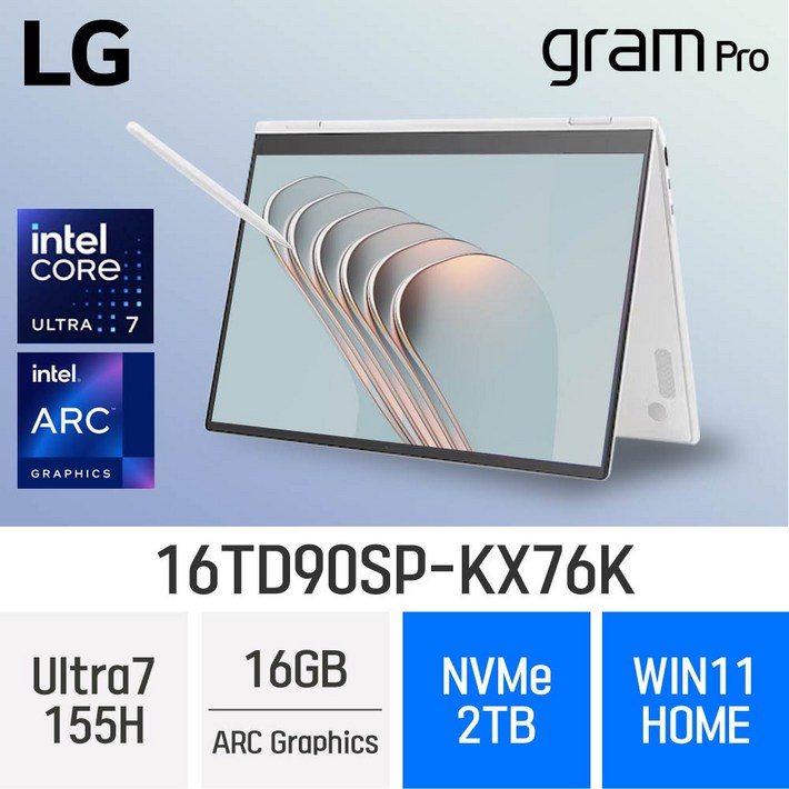 당일출고10만원 추가할인 LG전자 그램 프로360 16TD90SPKX76K 최신형 2in1 노트북, 그램 프로360 16TD90SPKX76K, WIN11 Home, 16GB, 2TB, 화이트 당일출고10만원 추가할인 LG전자 그램 프로360 16TD90SPKX76K 최신형 2in1 노트북, 그램 프로360 16TD90SPKX76K, WIN11 Home, 16GB, 2TB, 화이트
