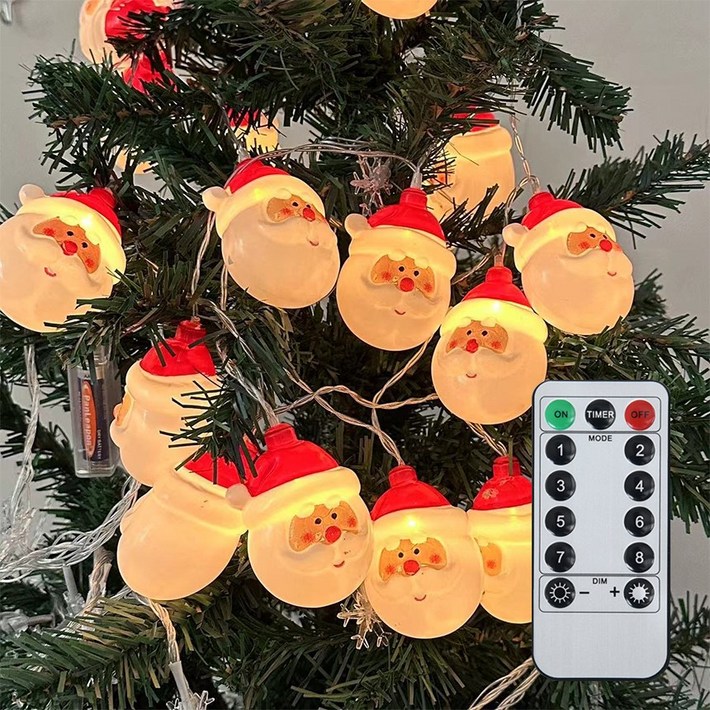 디깅픽스 크리스마스 장식소품 트리 led 조명 방수 무선 리모컨 10구