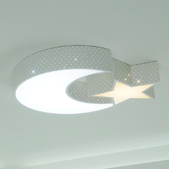 조명보라 LED 달별 투톤 키즈 방등 50W