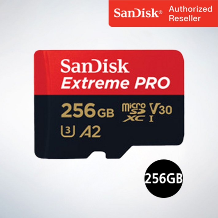 샌디스크 마이크로 SD 카드 SDXC Extreme Pro UHS-I 익스트림 프로 QXCD 256GB - 투데이밈