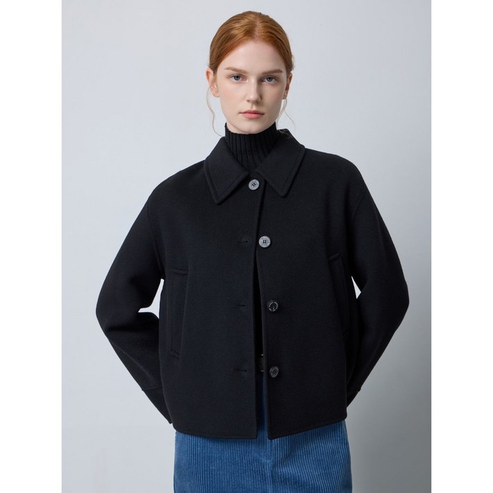 CC콜렉트 씨씨콜렉트CExclusive핸드메이드 칼라 크롭 자켓C244MSG155