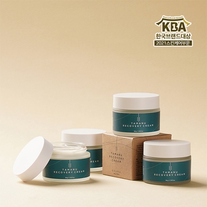 당일발송 에큐라 타마누 리커버리 크림 50g 좁쌀 여드름 흉터 리페어 흔적 진정 수분, 50g, 1개