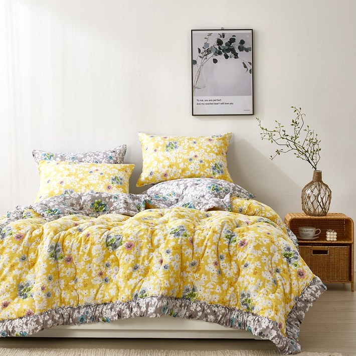 화사한 먼지없는 간절기 이불 SS  Q