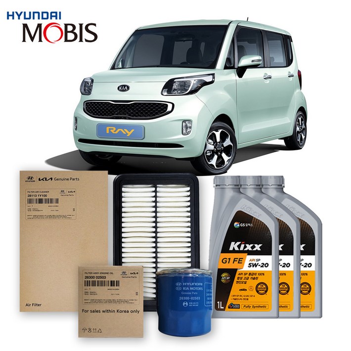 레이 1.0 가솔린 1118년식 킥스합성유순정필터세트 5W20