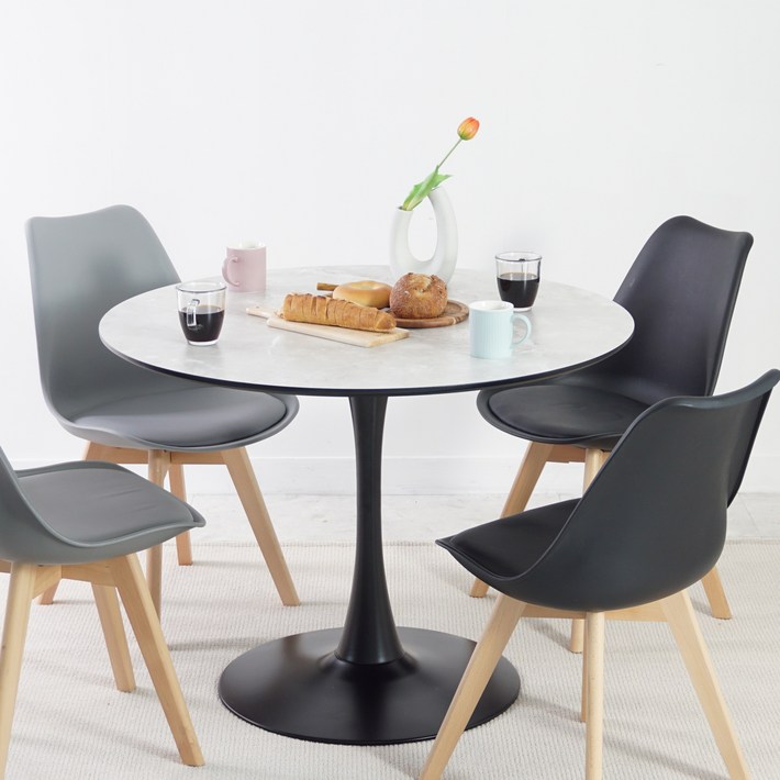 비셀리움 원형식탁 5컬러 600 700 800 1000 친환경 E0 북유럽 인테리어 카페용 테이블