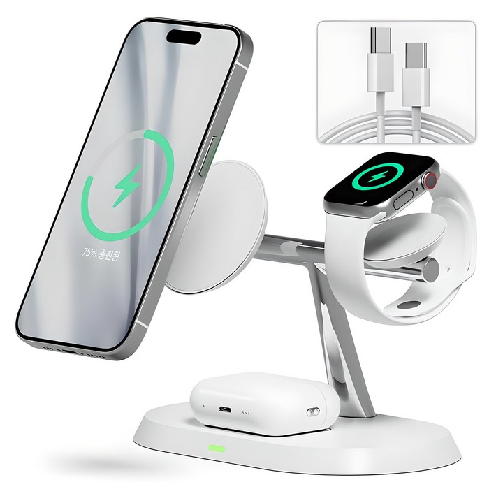 일리온 3in1  1 맥세이프 호환 마그네틱 무선 충전기