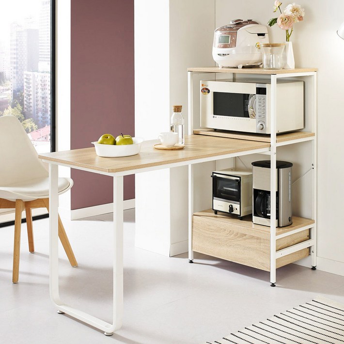 프리메이드 확장형 식탁 테이블 주방수납장