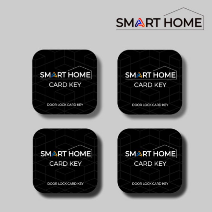 도어락 호환 범용 스마트 홈 카드키 RFID 스티커형, 4개