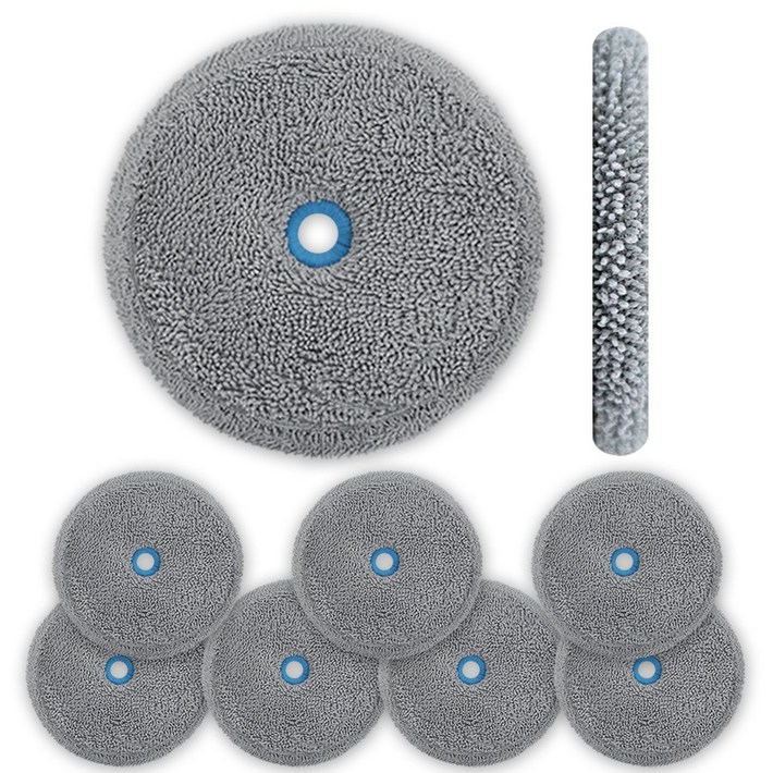 다온 걸레 에브리봇 삼성제트 호환 물걸레 쓰리스핀 엣지 청소기 청소포 극세사 패드 회색, 8개, 회색