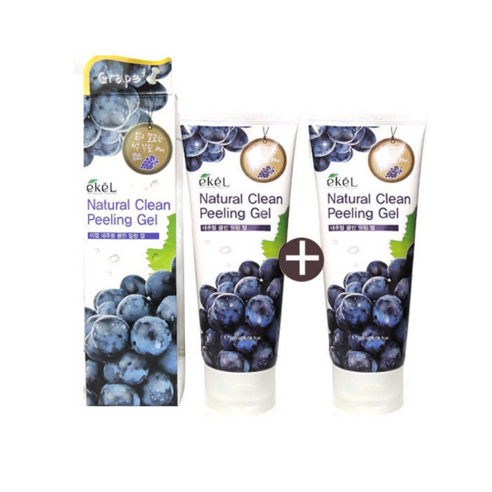 이켈 포도 내추럴 클린 필링젤 180ml  각질제거  피부정돈  부드러운 케어, 2개, 180ml