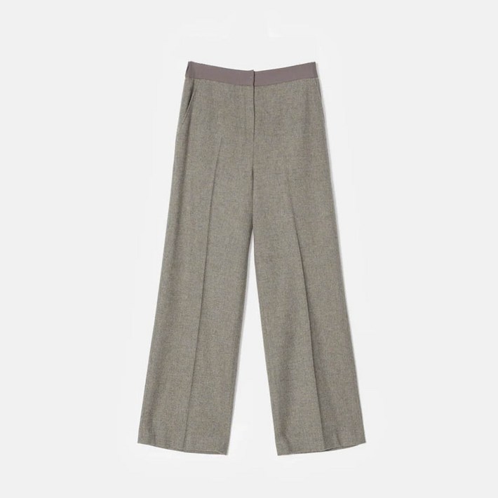 [BEANPOLE] 빈폴 레이디스 베이지 멜란지 밴딩 와이드 팬츠(BF0X21U32A)