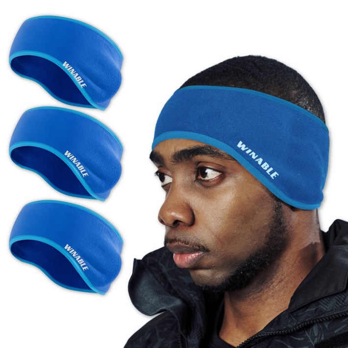 3set 윈어블 밴드형 귀마개 스포츠 밴딩형 귀마개 러닝 라이딩 야외작업, 밴딩형 귀마개 블루, 3개