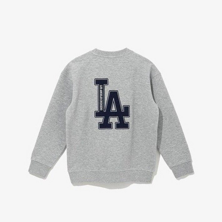 뉴에라 MLB LA다저스 베이직 로고 맨투맨 헤더 그레이 13781156