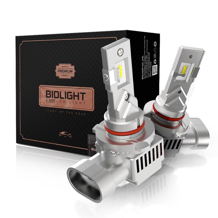 [튜닝인증부품] 바이오라이트 바이펑션 합법 LED 전조등 HB3 9005 (1 Set), 9005, 1개