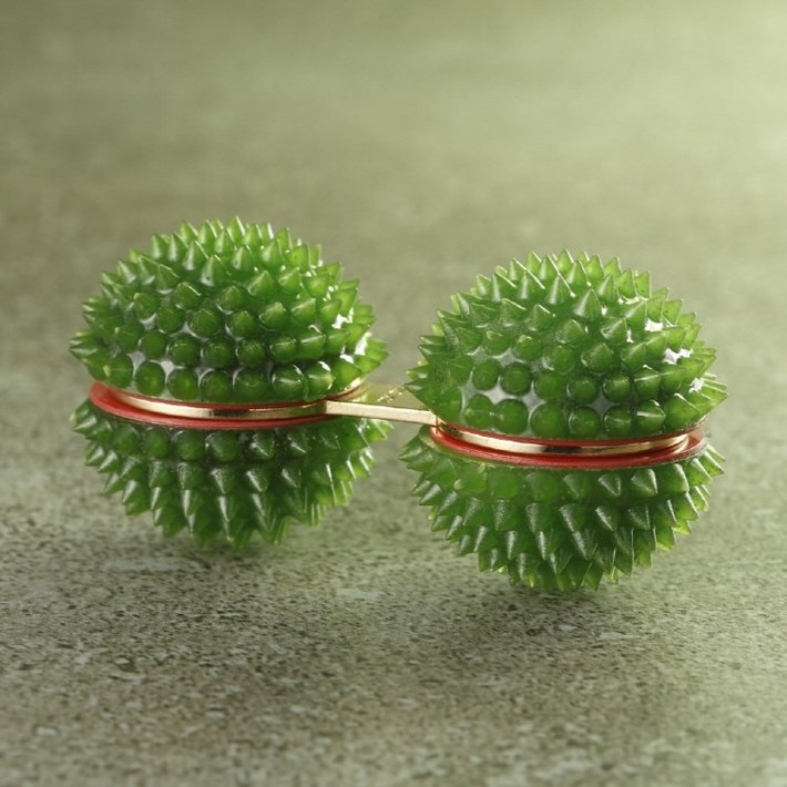 보민 굿다인 파인메디 원조 옥침구 JA01 돌아가는 손지압기 자기장 지압볼 수지침, 1개