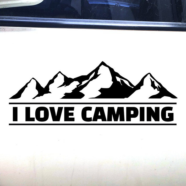 캠핑카 차량용스티커 튜닝 자동차스티커 카라반꾸미기 데칼스티커 10종, 블랙, 1개