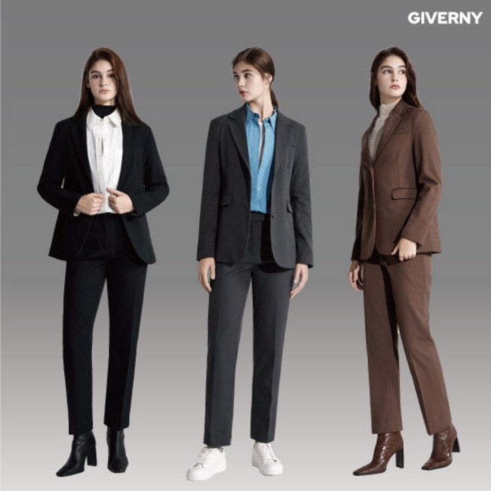지베르니 여성 기모 수트셋업 2종 재킷1종팬츠1종