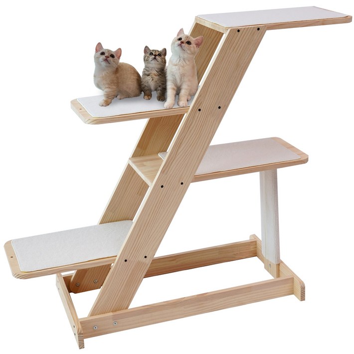 더따슴 고양이 스크래쳐 먼치킨 5단 DIY 원목 캣타워