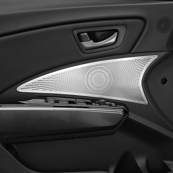 유투카 호환 티볼리 튜닝 용품 실내 스피커 커버 자동차 포인트 몰딩 부착식 악세사리, 실버 Silver 도어스피커