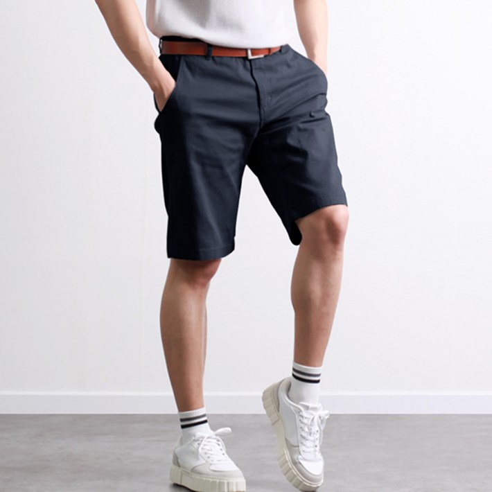 투뎃 남성용 베이직 치노 면스판 5부 반바지