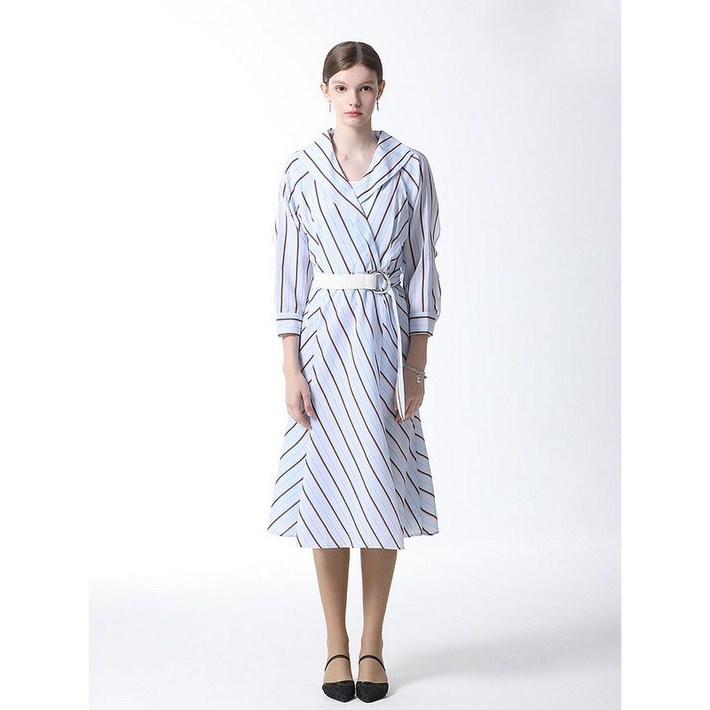 이앤씨 마일드 스트라이프 원피스 택가격 469000원