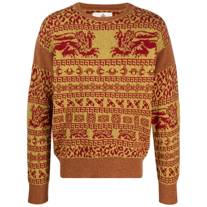 비비안웨스트우드 인타르시아 니트 크루 넥 스웨터