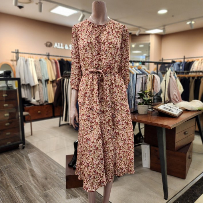BCBG [올앤선드리]  A로미PRINT OP 원피스 _ A4M3O679    25   [D/RED]