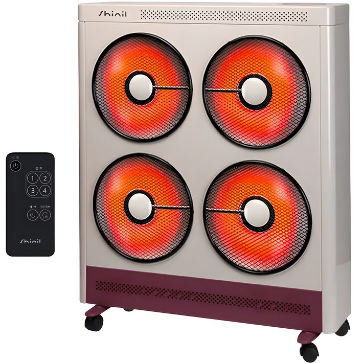 신일 4구 하이라이트 전기 히터, SEHF4300NK, 혼합색상