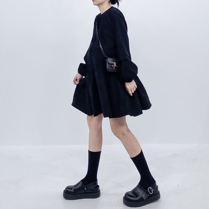 골덴 베이스 미니원피스 겨울임부복 만삭임산부 예비맘원피스 하객룩 레이어드