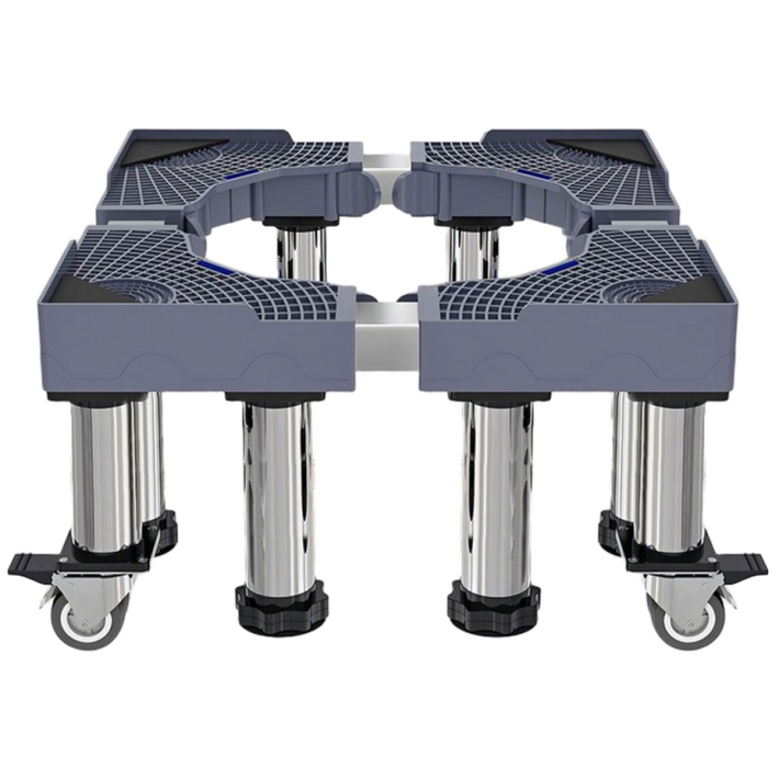 스테인 건조기 세탁기 받침대 이동형 12발 발침대 건조기 냉장고 수평계내장형 다용도 스텐, 1개, 일반 색상