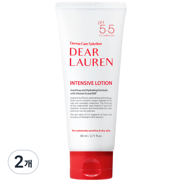 디어로렌 건조피부 가려움완화 수분 수딩 로션, 2개, 80ml