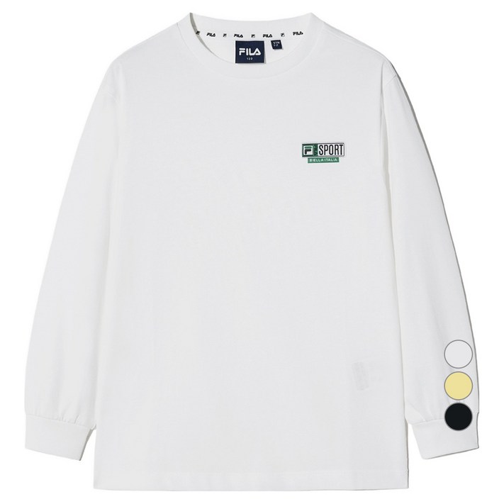 휠라키즈 베이직 라벨 티셔츠 FK2RLH1101X