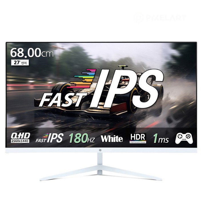 픽셀아트 QHD Fast IPS 180Hz 게이밍 모니터 화이트, 68.58cm, PAQ2718W일반