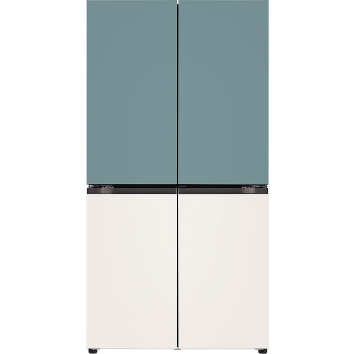 색상선택형 LG전자 오브제 870L 매직스페이스 메탈 4도어 디오스 냉장고 방문설치