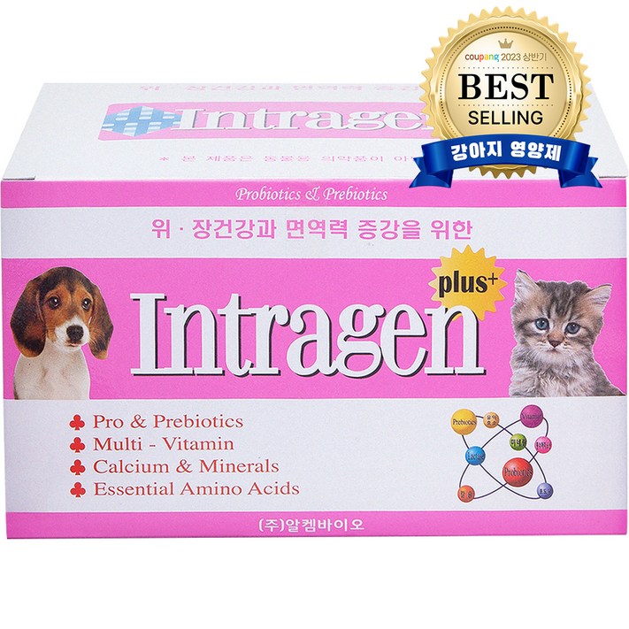 인트라젠 플러스 반려동물 장영양제 분말타입 100포 인트라젠 플러스 반려동물 장영양제 분말타입 100포