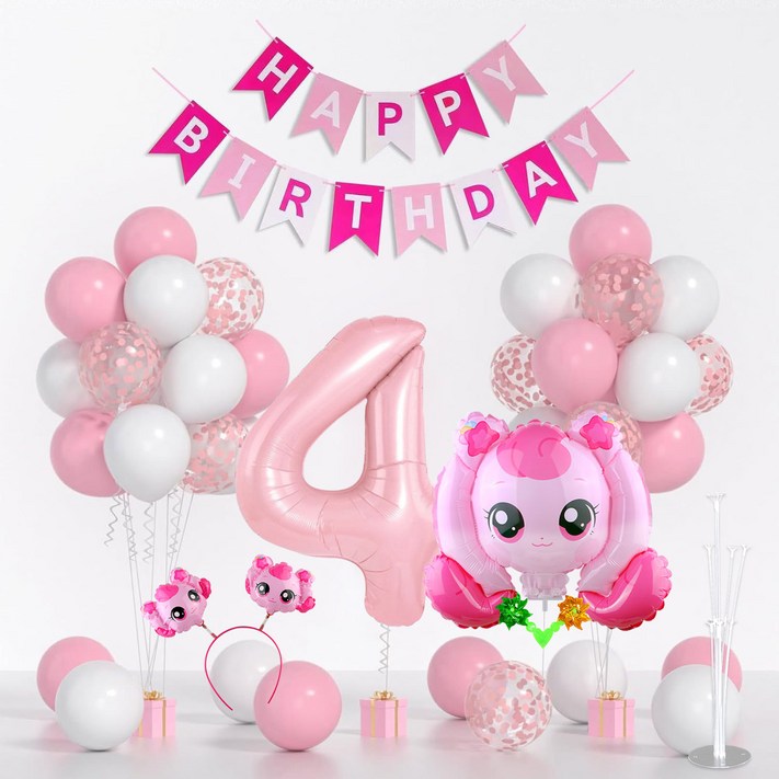 뷰라뷰 캐릭터 생일파티 풍선 세트