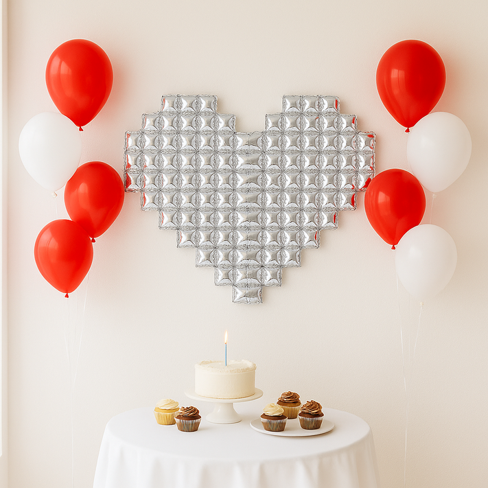 파티쇼 빅하트 은박 장식 풍선