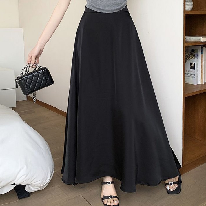 페이퍼먼츠 맥시나 A라인 차르르 롱플레어 스커트 11450