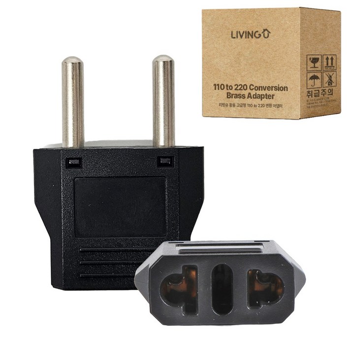 리빙유 고급형 황동 110v to 220V 돼지코 플러그 콘센트 어댑터 리빙유 고급형 황동 110v to 220V 돼지코 플러그 콘센트 어댑터