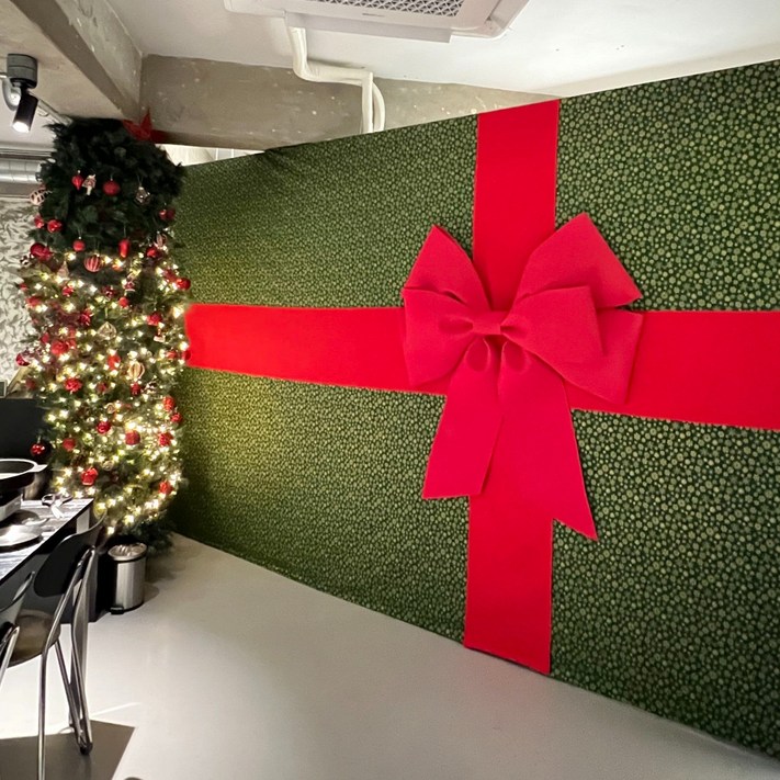 완제품 레드 대형리본 끈구매가능 크리스마스장식 트리소품 장식품 파티용품 이벤트용품 생일파티, 1개, 레드