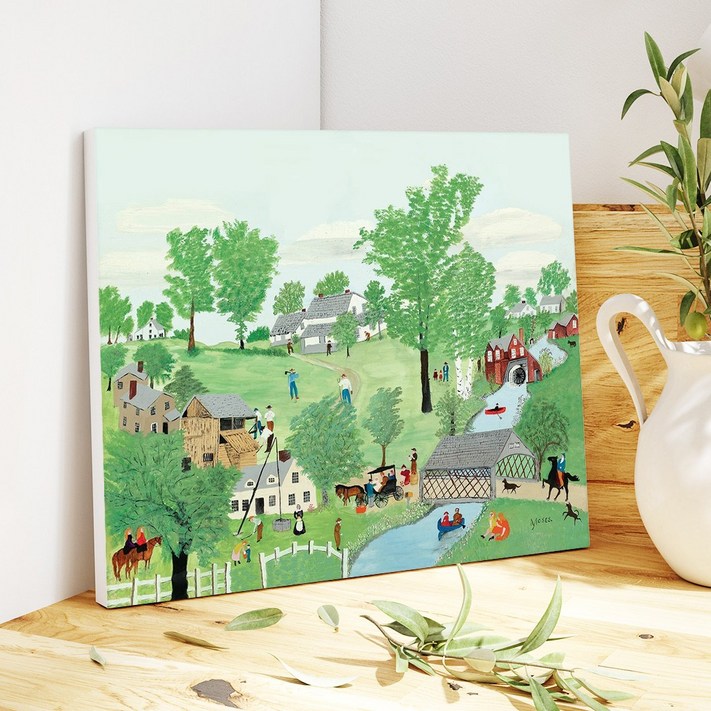 세잔느화실 그랜드마 모지스 봄날 Spring time 1953  고급 명화 액자 인테리어그림