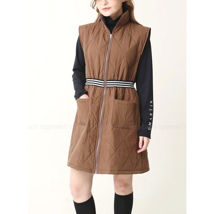 삼선 패딩 여성 골프원피스 겨울 골프웨어 원피스 업피치