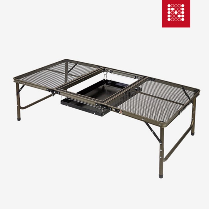 노마드 아이언 메쉬 3단 BBQ 캠핑 테이블 캐리백 포함